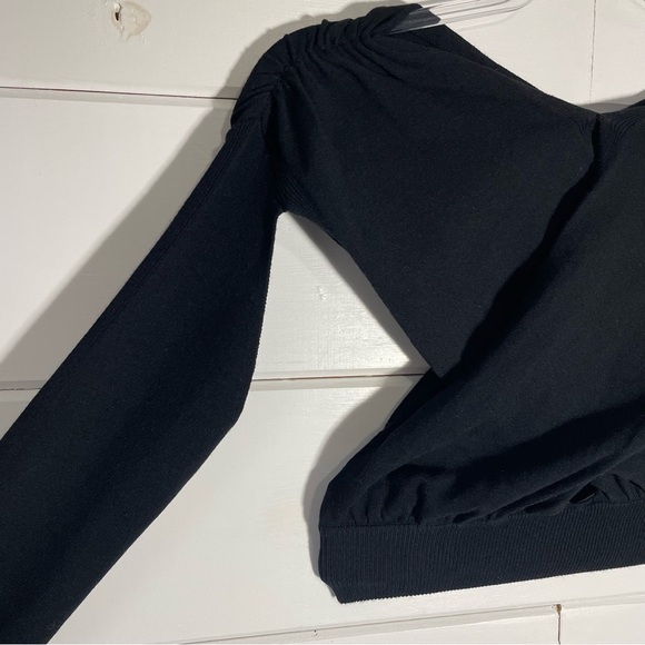 NBD Women's Black Crisscross Longsleeve Crop Top Size S - Picture 6 of 13